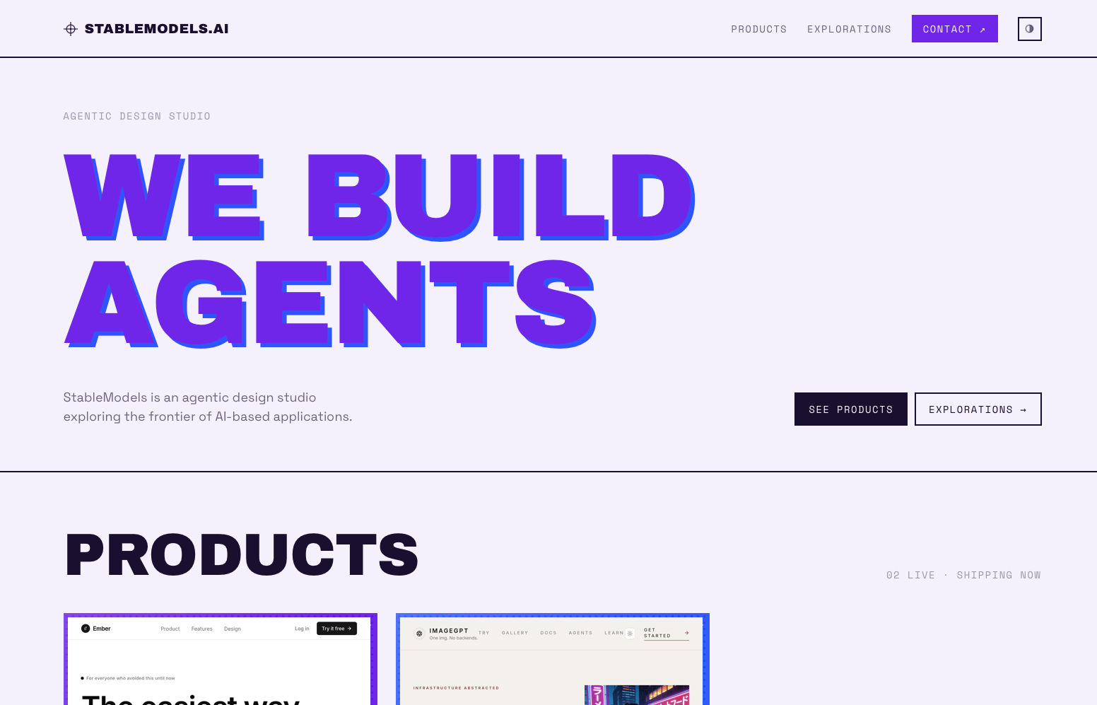 StableModels website screenshot